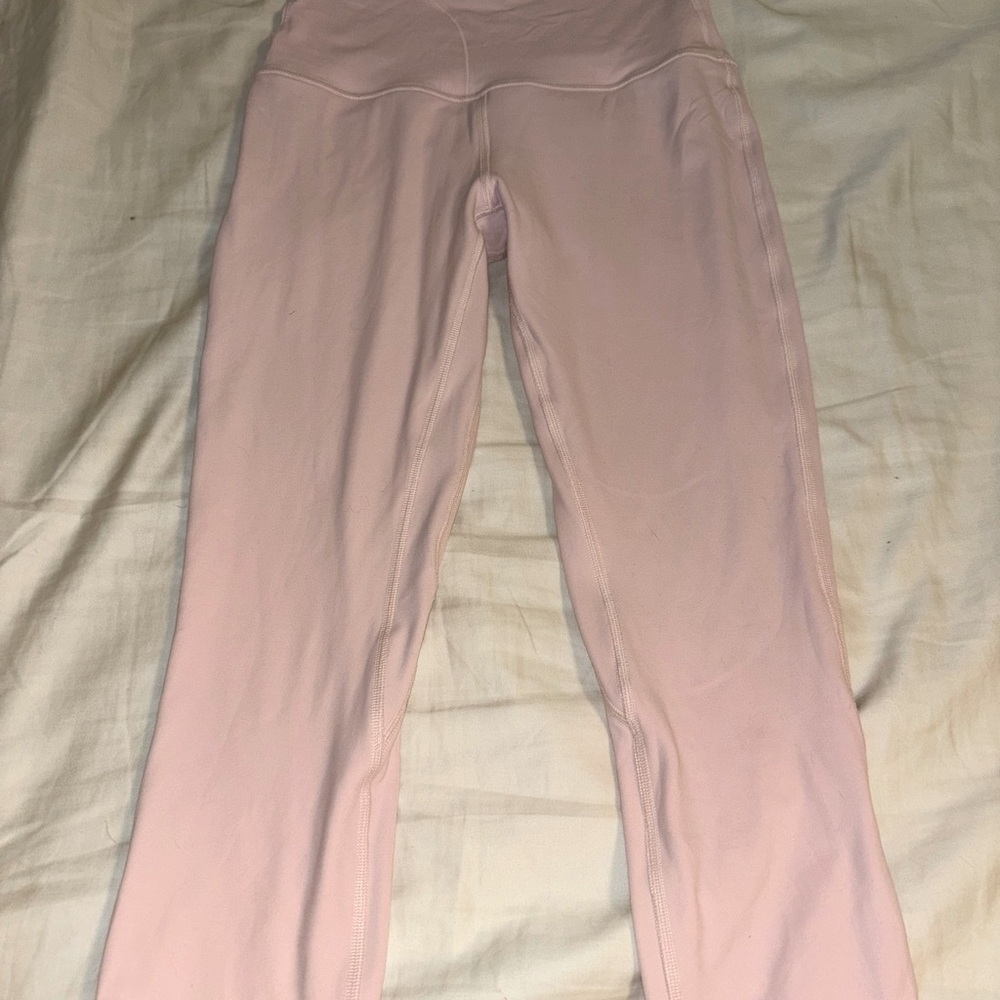 Pale Pink Lululemon Cropped Leggings